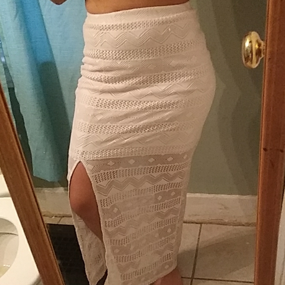 Long lace skirt